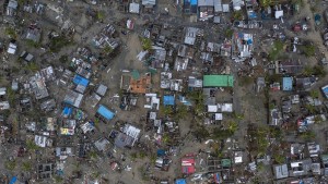 epaselect epa07447948 A handout photo made available by CARE, an international humanitarian agency shows the drone footage of a general aerial view of the damaged Praia Nova Village, after Cyclone Idai made landfall in Sofala Province, Central Mozambique, 17 March 2019. (Issued on 19 March 2019). Nhamudima, is a slum that was heavily affected by the cyclone in the city of Beira ( only). Being located near the coast, this shanty town of loosely built homes were extremely vulnerable to the high winds and rain. A Category 4 Cyclone named Idai made land fall wreaking havoc knocking out power across the province and impacting every resident in Central Mozambique.  EPA/JOSH ESTEY / CARE / HANDOUT MANDATORY CREDIT: WWW.CARE.DE HANDOUT EDITORIAL USE ONLY/NO SALES